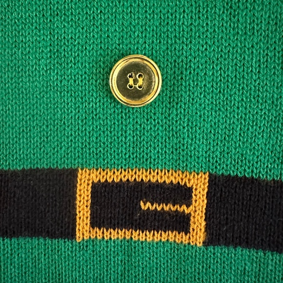 Holiday Elf Dress Sweater Dress Girls Green White Size Medium - Picture 3 of 14